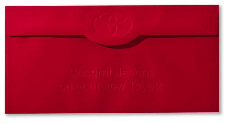 Red Toyota Spot Embossed